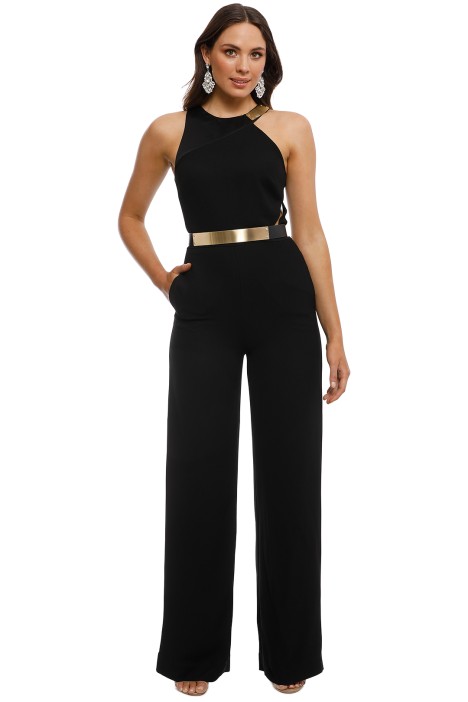 Asymmetrical Jumpsuit in Black by Halston Heritage for Hire