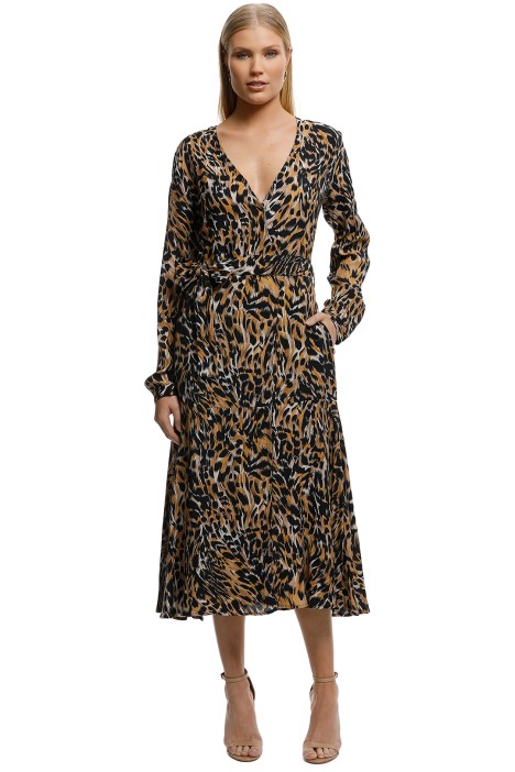 Download Leopard Midi Dress by MNG for Hire | GlamCorner