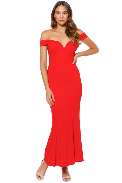 The Wondering Eye Dress In Red by Mossman for Rent | GlamCorner